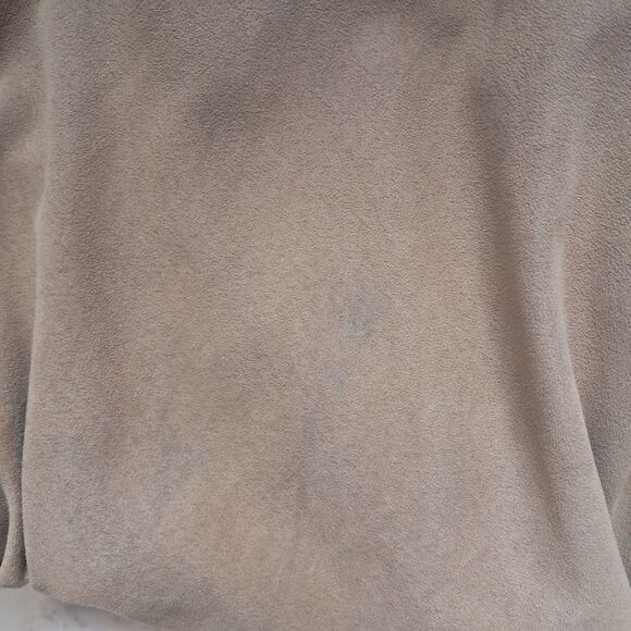 Devon & Jones Sport Mens XL Brown Tan Faux Suede Zip Front Grandpa Bomber Jacket - Picture 10 of 10